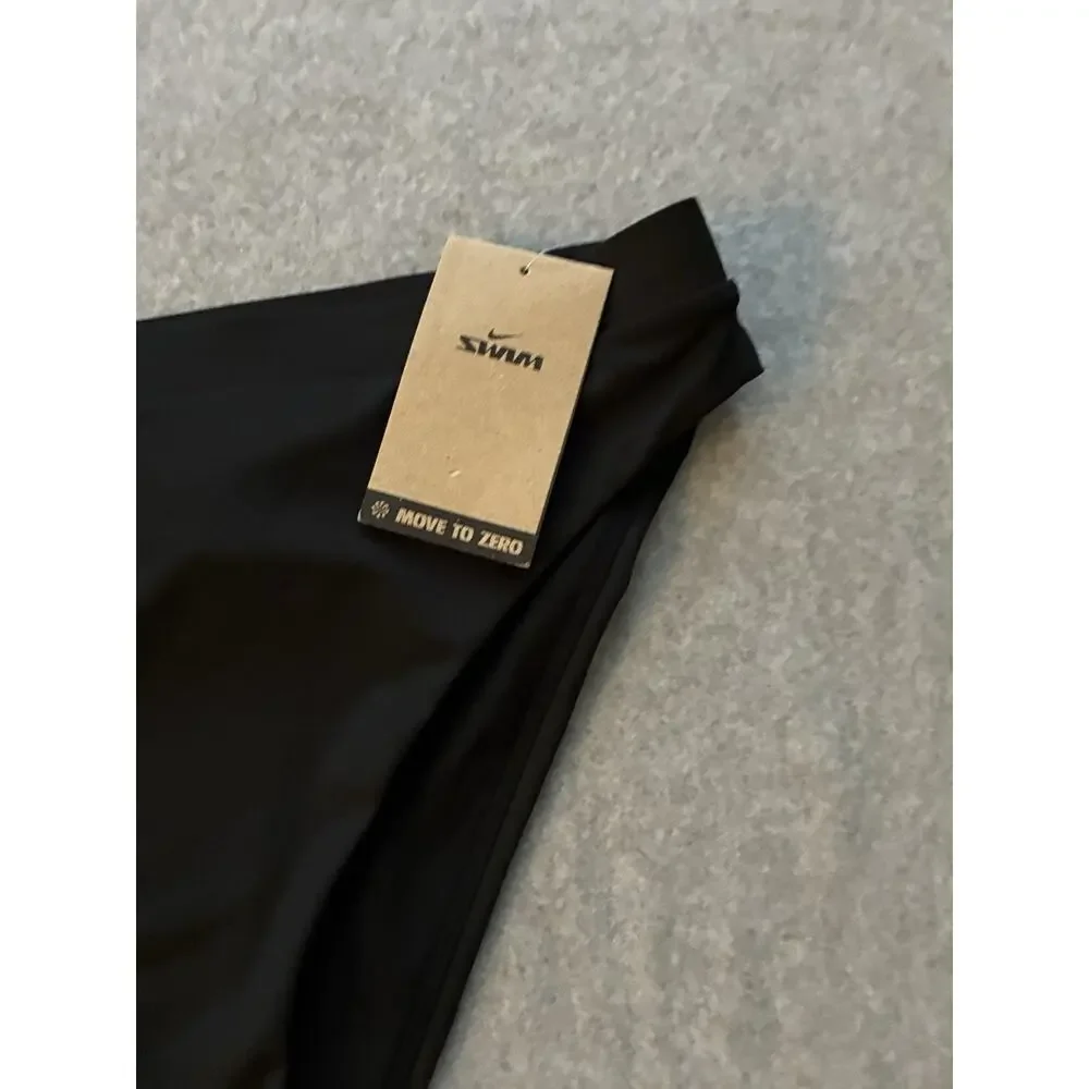 Nike Essential High-Waist Banded Swim Bottoms Black Size Large NWT